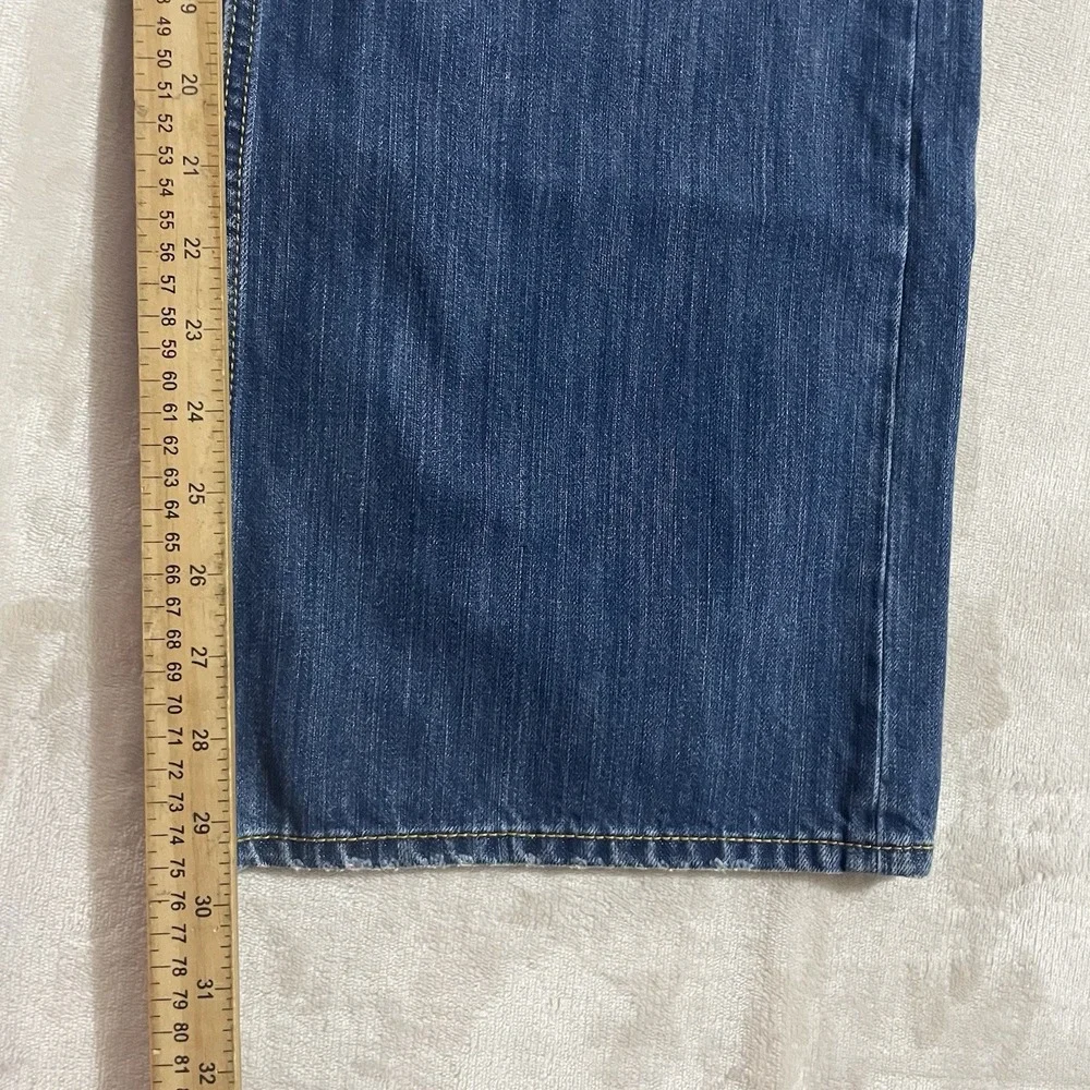 Banana Republic Jeans Mens 36x32 Relaxed Fit‎ Wide Leg Blue Denim Medium Wash